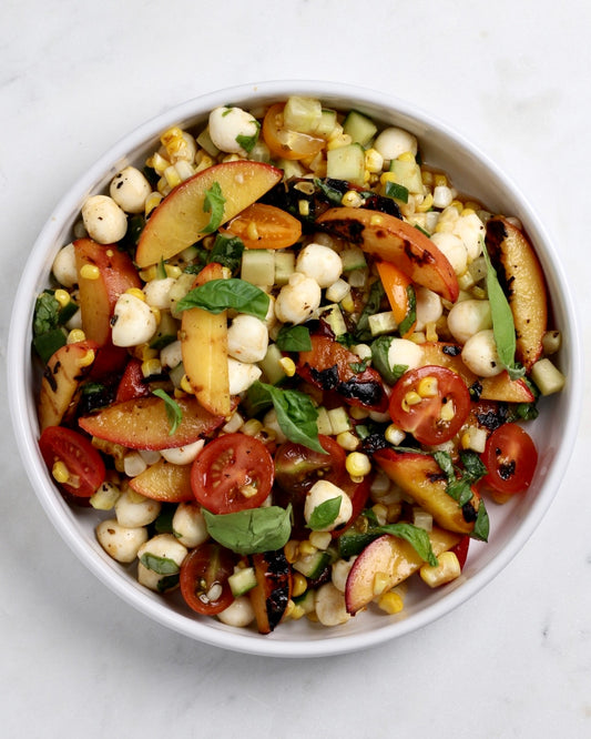 Grilled Corn & Peach Summer Salad