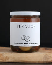 Load image into Gallery viewer, IT SAUCE Serrano Pickled Cucumbers
