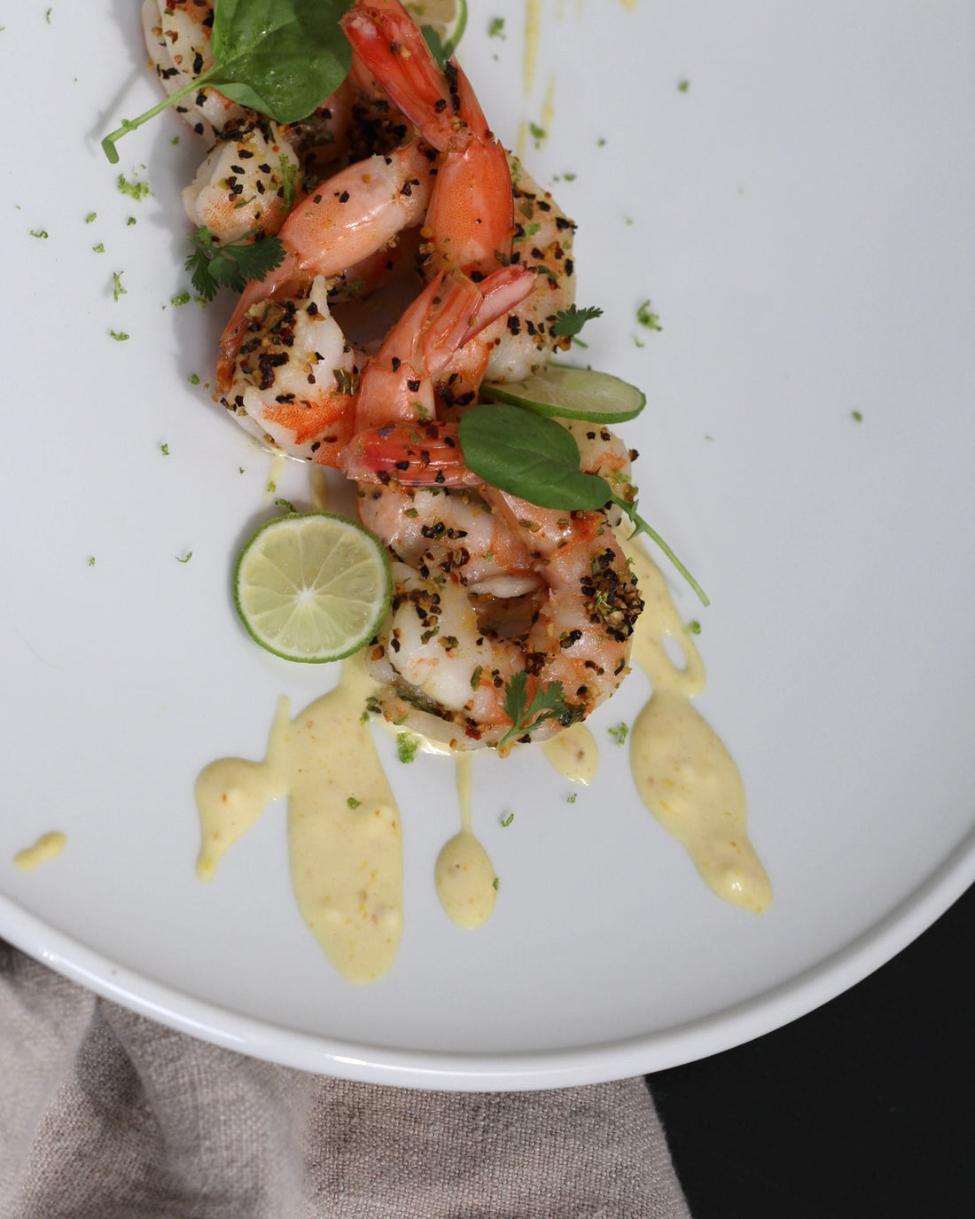 Lemon Pepper Shrimp with Charapita Aioli