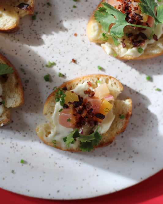 Tuna & Peach Crostini