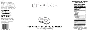 IT SAUCE Serrano Pickled Cucumbers